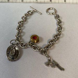 Cowboy bullet gun toggle bracelet